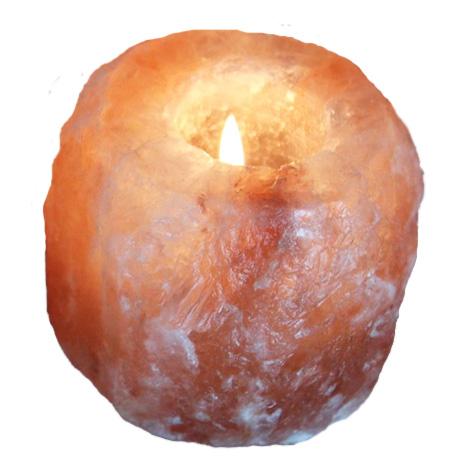 Hymilayan Salt, Pink, Tea Candle Holder, Natural